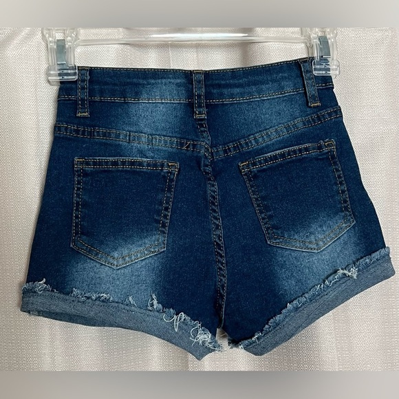 SHEIN Teen Distressed Denim Shorts Size 10-11Y NWOT - Picture 2 of 5